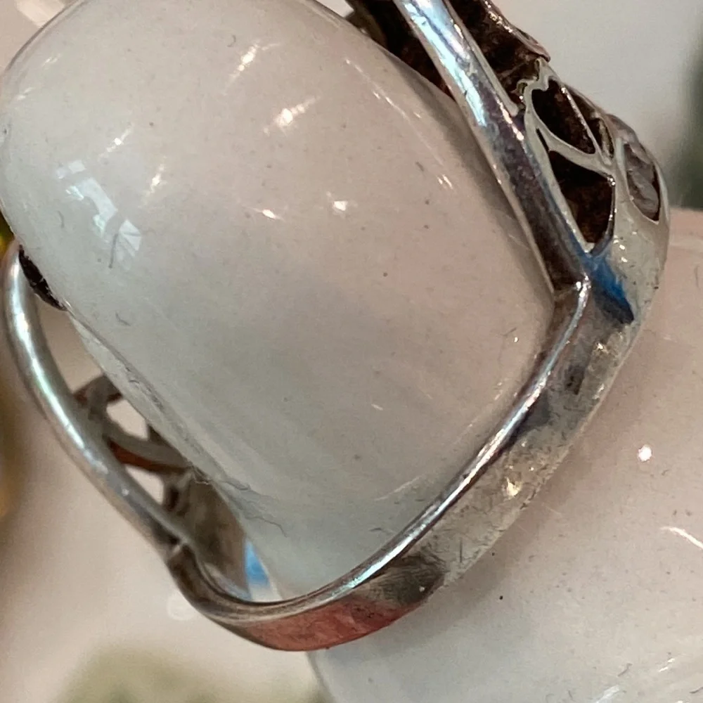 925 sterling silver crown art deco ring with CZ inlay pave